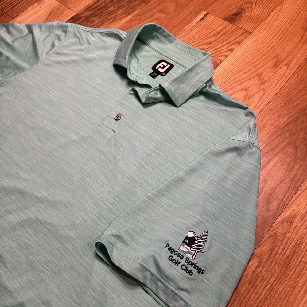 FootJoy Golf Polo Athletic Fit Green Dry Fitting Golf Shirt Mens Size XL w/patch - Picture 1 of 8